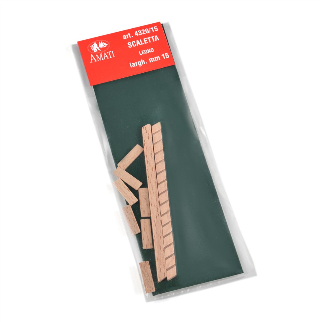 Scalette legno largh.mm.15 4320/15 amati