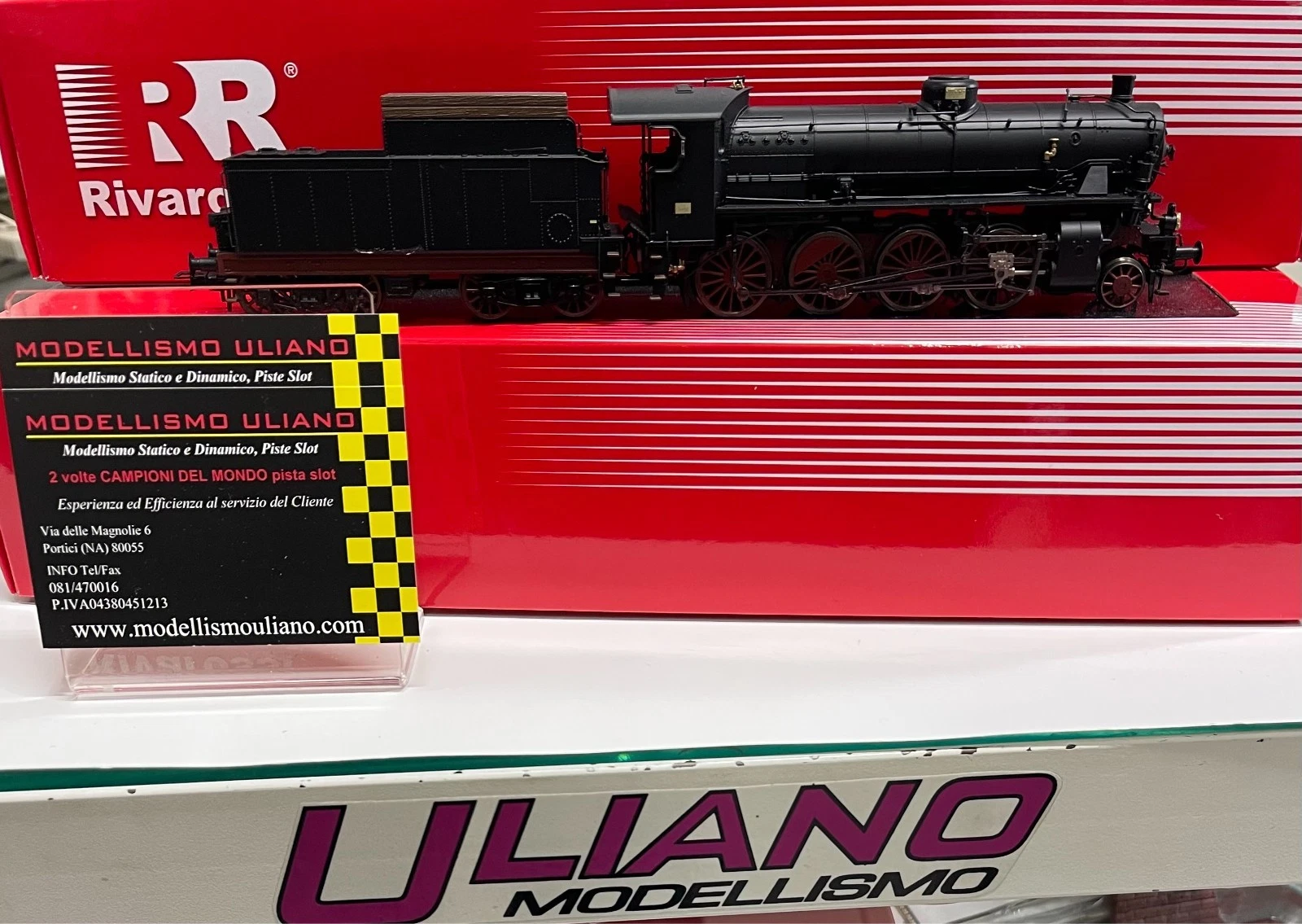 Rivarrossi HR2457 Gr.744 con tender a carrelli epoca III-IV