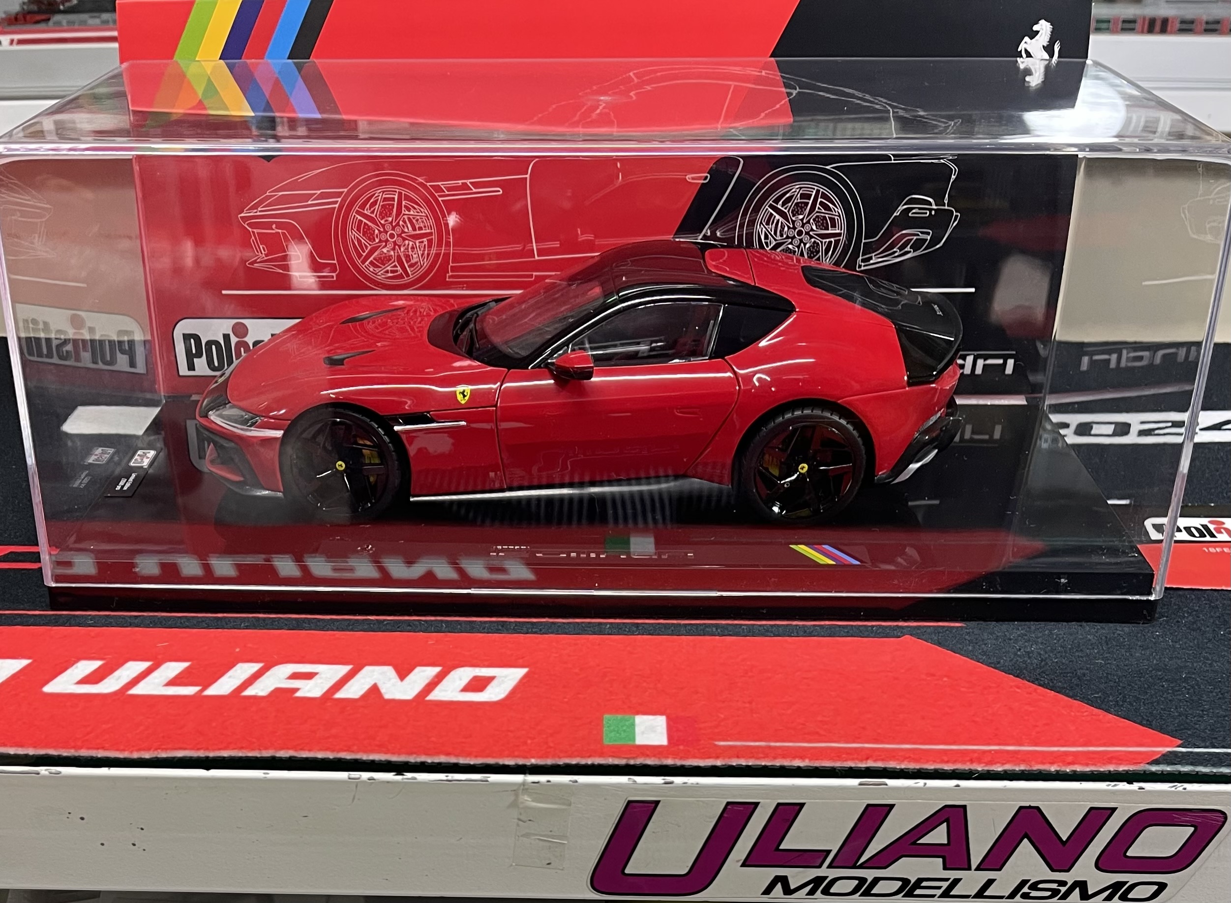 Ferrari 12Cilindri Anno di costruzione 2024 rosso corsa 1:18 Polistil CON TECA