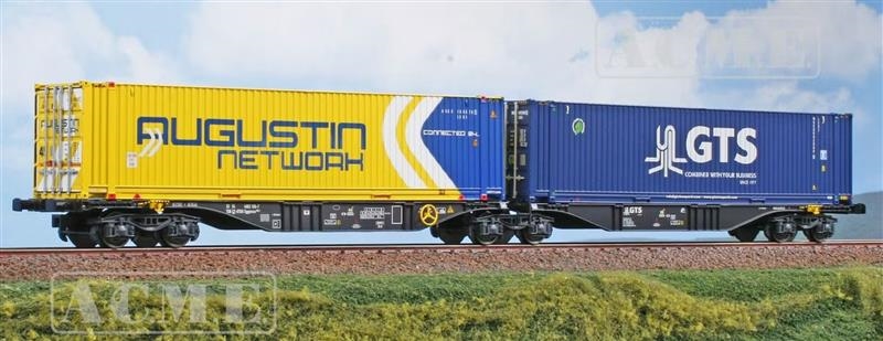 Acme 40498 - Carro intermodale Tipo Sggmrss di GTS Rail da 90 piedi