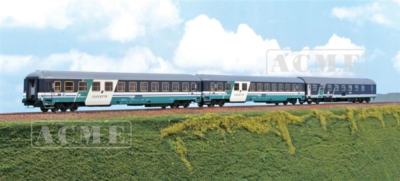 Acme 55364 - Trenitalia Set carrozze cuccette e letti in livrea xmpr