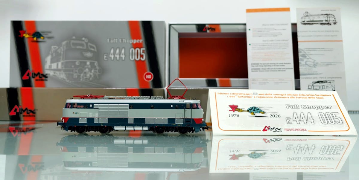 AIMX models AX2055 FS locomotiva Elettrica E.444 005 Tartaruga Elettronica Full Chopper, Dep.Loc. Milano, ep.IV