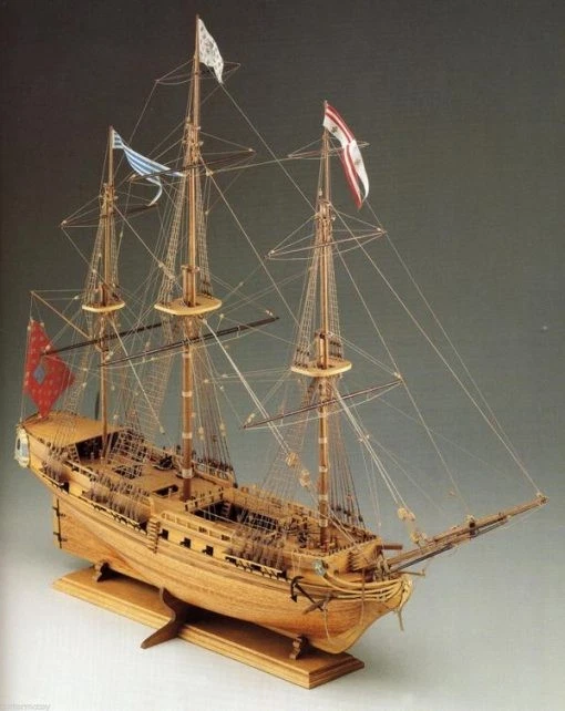 Piano di costruzione la Sirene fregata francese da 30 cannoni DM14