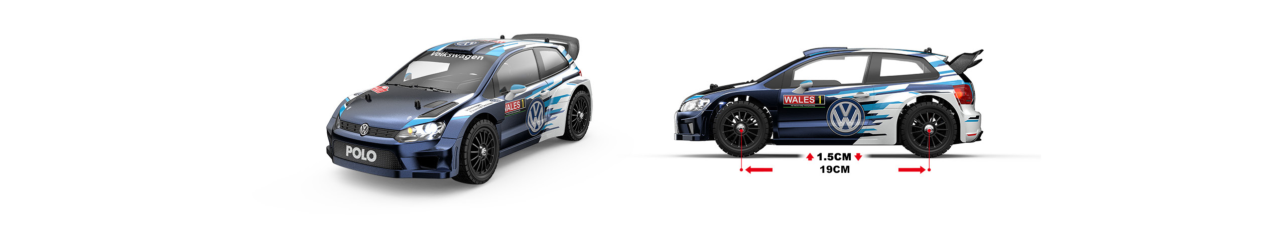 VOLKSWAGEN POLO R WRC 1:14 RTR BRUSHLESS HY14304 hiper go