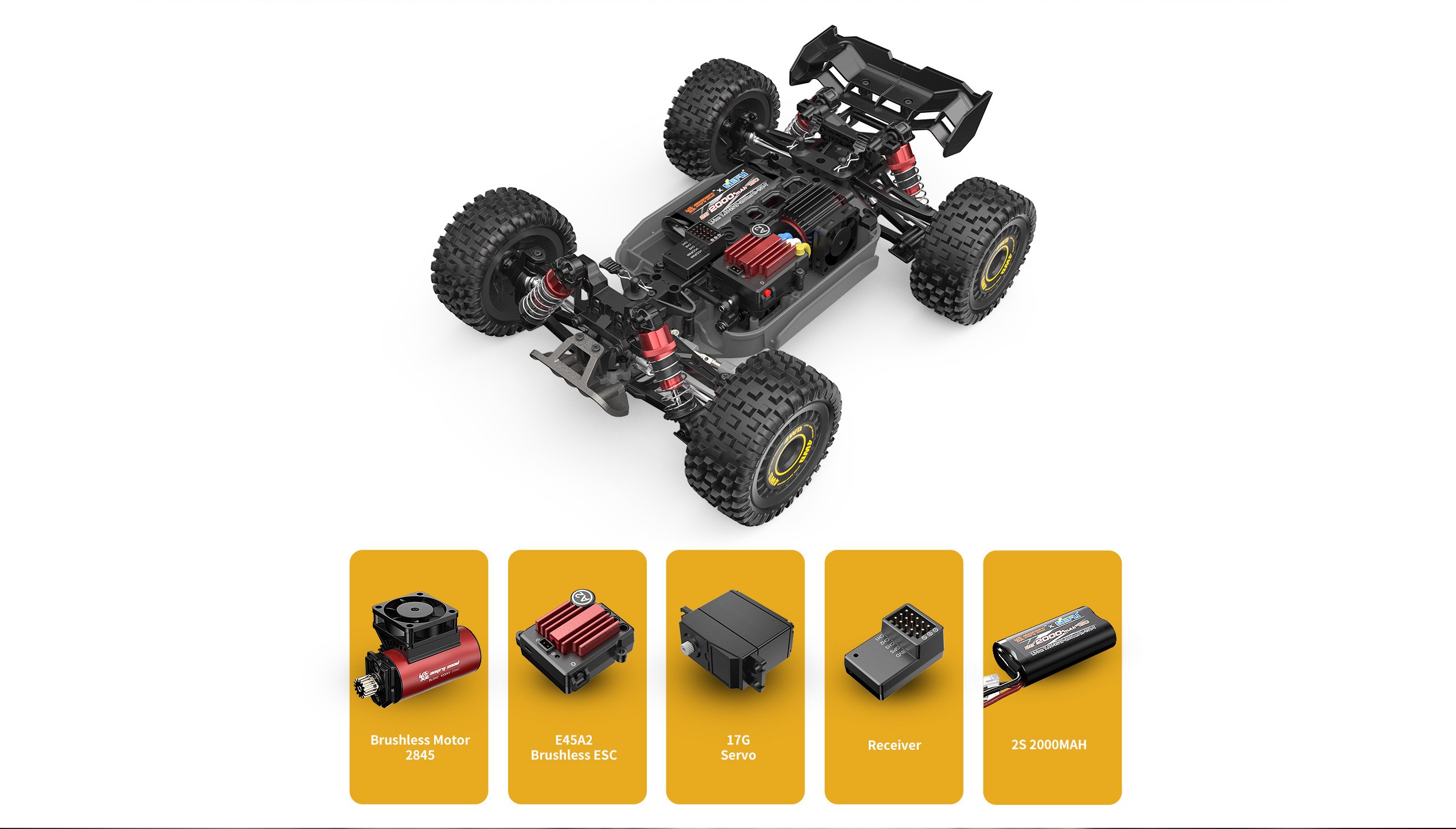 BUGGY 1/16 4WD RTR BRUSHLESS HY16213 - immagine 3