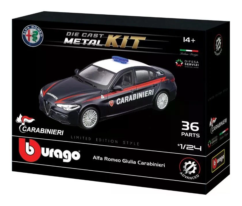 Burago 1/24 BURAGO - ALFA ROMEO - GIULIA CARABINIERI 2016 kit di montaggio